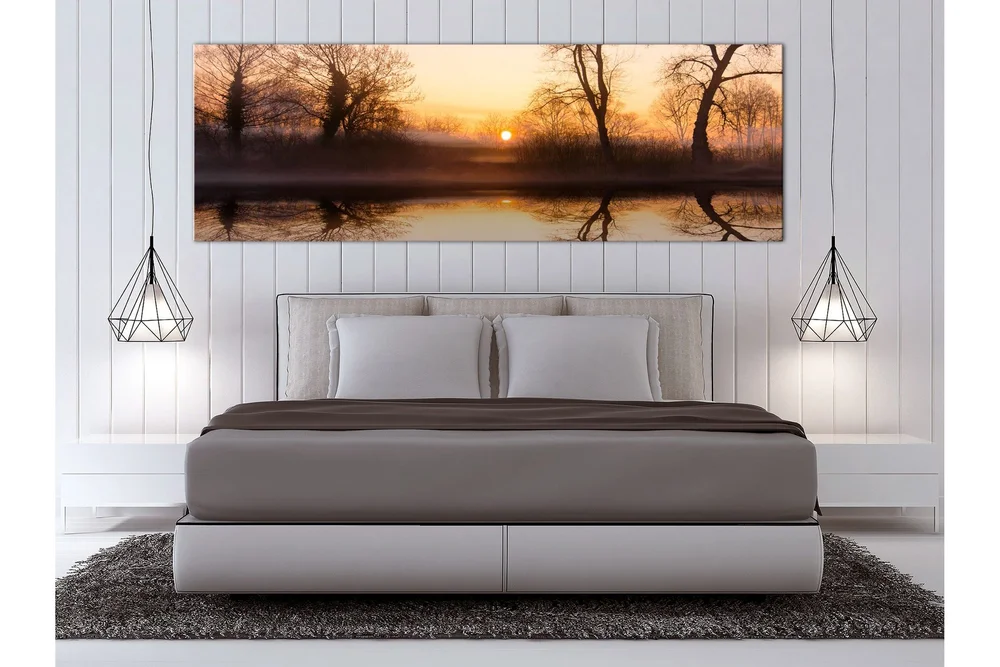 Tavla Winter Sunset (1 Part) Narrow 135x45 v:6161740