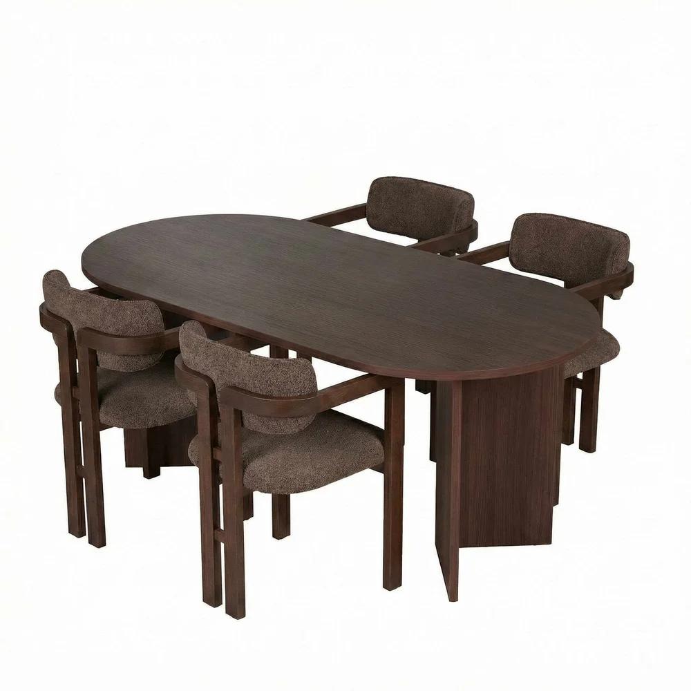 Dano Spisebord- og stolsett 180x75x90 cm 5 deler v:6370546 Dano Spisebord- og stolsett 180x75x90 cm 5 deler v:6370546