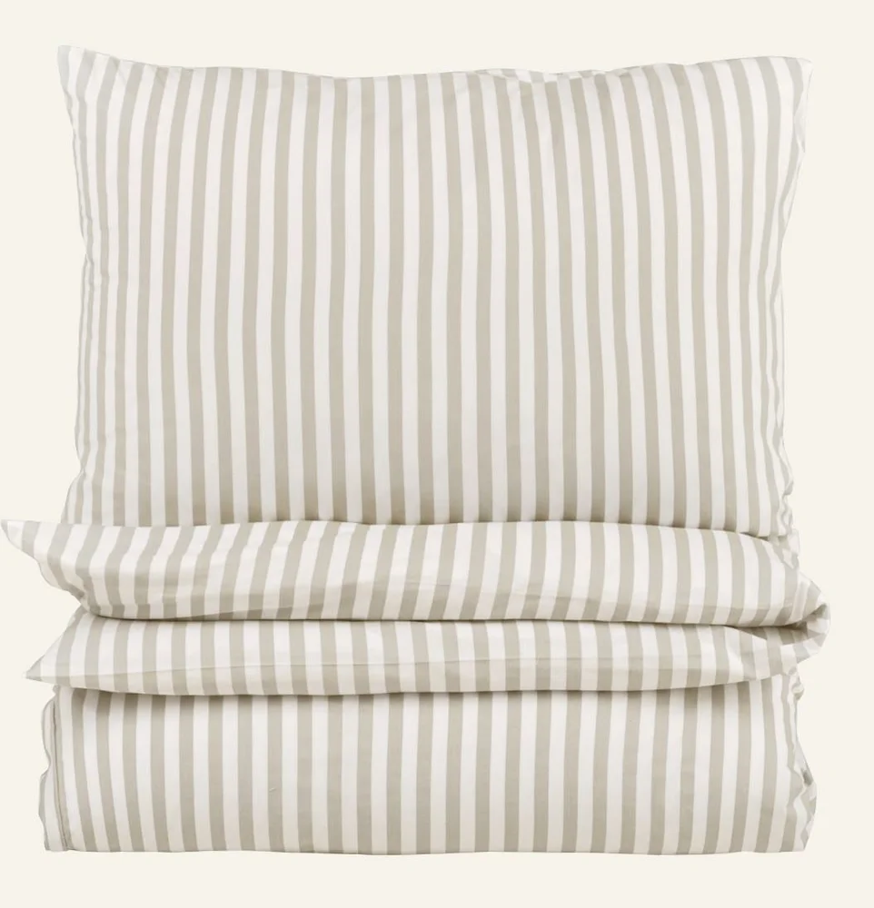 Bomull sengesett beige – 200×220 cm/50×70 cm v:5157472