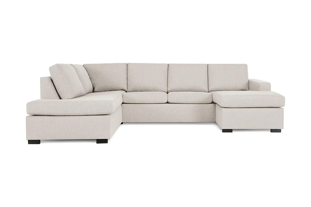 Crazy 4-seters Venstrevendt U-formet Large Sofa med Divan og Sjeselong i Stoff v:2315608 Crazy 4-seters Venstrevendt U-formet Large Sofa med Divan og Sjeselong i Stoff v:2315608