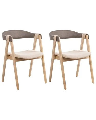 Sett med 2 spisestoler DAY Lysebrun/taupe v:422635