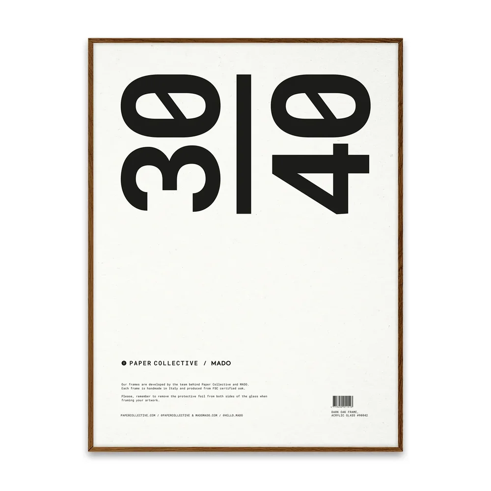 Paper Collective ramme plexiglass-mørk eik v:4333377
