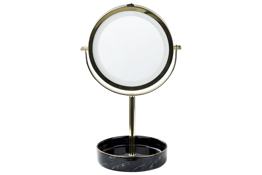 Sminkspegel Beliani Savoie Guld/Svart GOLD||Black v:1665696
