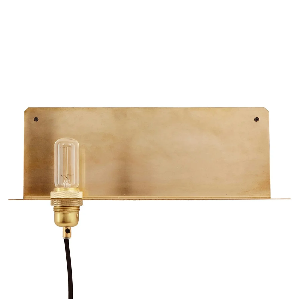 90° Vegglampe med Hylle, Messing v:7706693