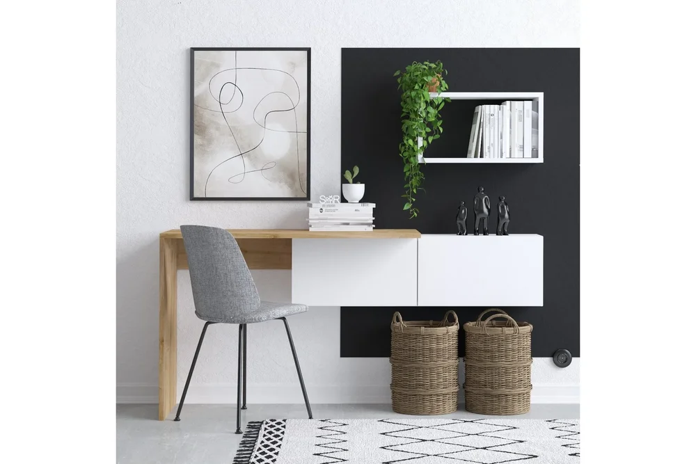 Tiff Skrivebord 74x45 cm Hvit/Brun v:8669836